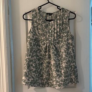 Papermoon Green and white sleeveless top.
